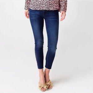 Mother high waisted looker ankle fray jeans
